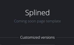 Spline v1.1 Animated Coming Soon Page Template [html]